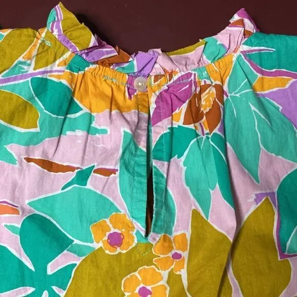 HOUSE OF HARLOW 1960 Tropical Print Ruffled Dress - Picture 5 of 9